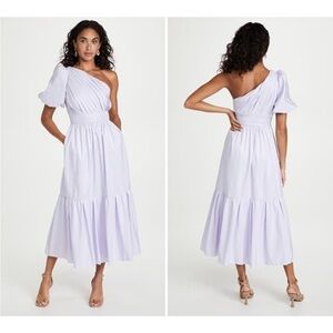 Self-Portrait Lilac One-Shoulder Midi Dress sz US 0